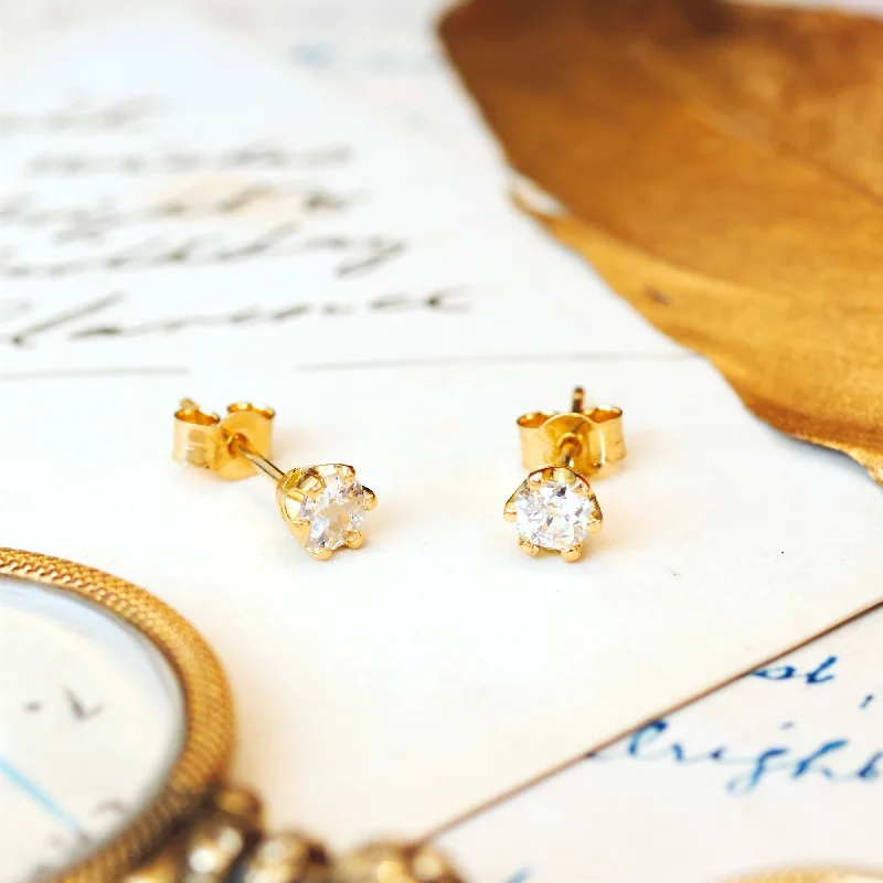 Darling Antique Hand Cut Diamond Earrings