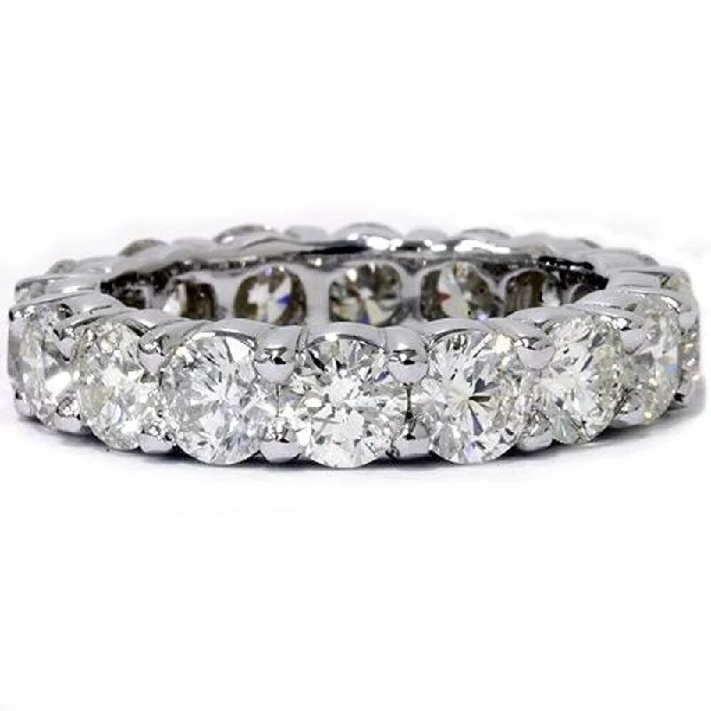 14k White Gold 5 ct TDW Diamond Wedding Eternity Ring Womens Stackable Anniversary Band