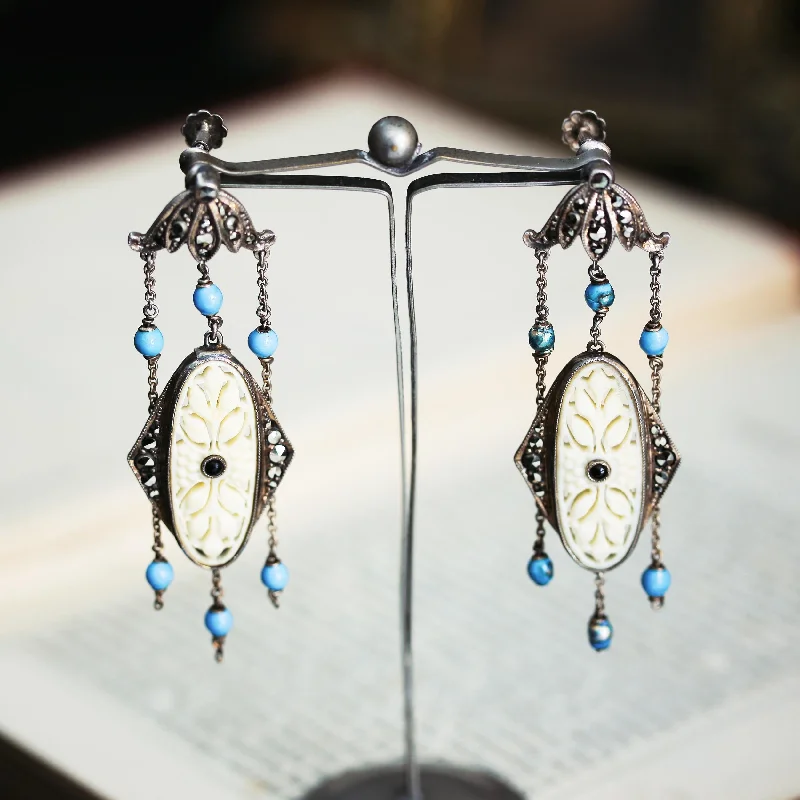 Fabulous! Exotic Vintage Oriental Style Earrings