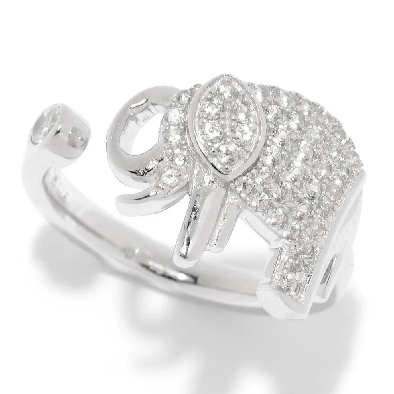 925 Sterling Silver White Natural Zircon Ring