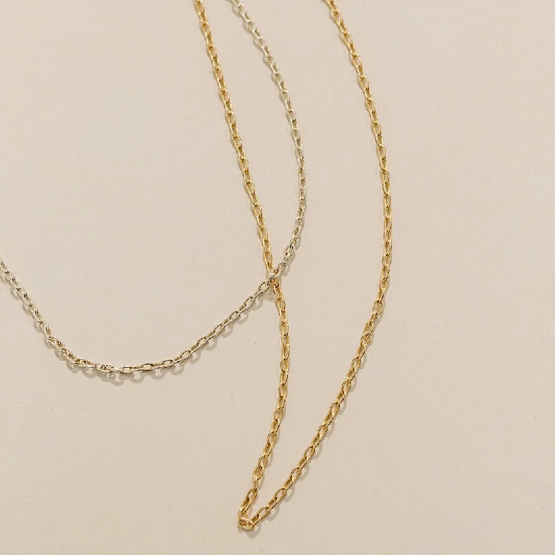 Rounded Paperclip Chain Necklace