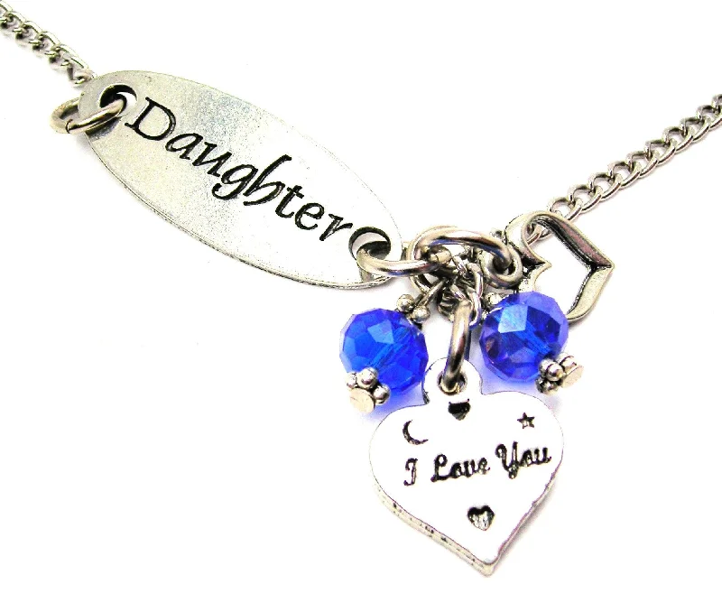 Daughter And I Love You Lariat Necklace