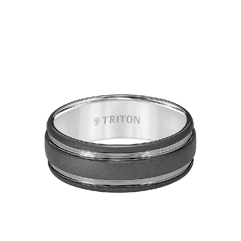 8MM Tungsten Carbide Ring with Sandblast Finish