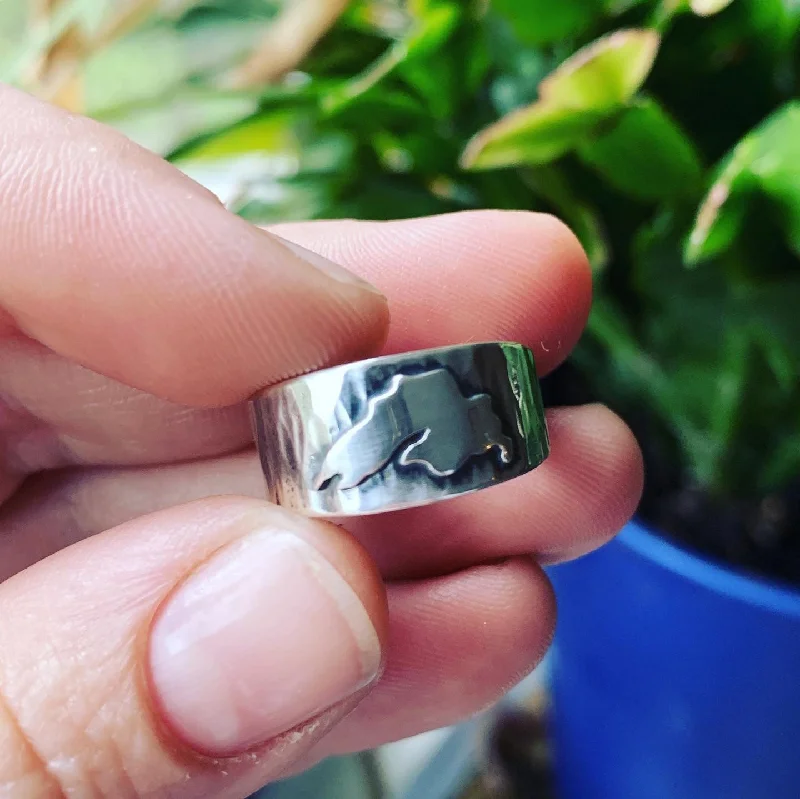 Sterling Silver Lake Superior Textured Ring