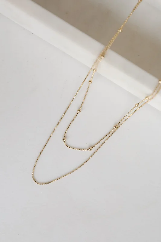 Kinsley Gold Layered Chain Necklace