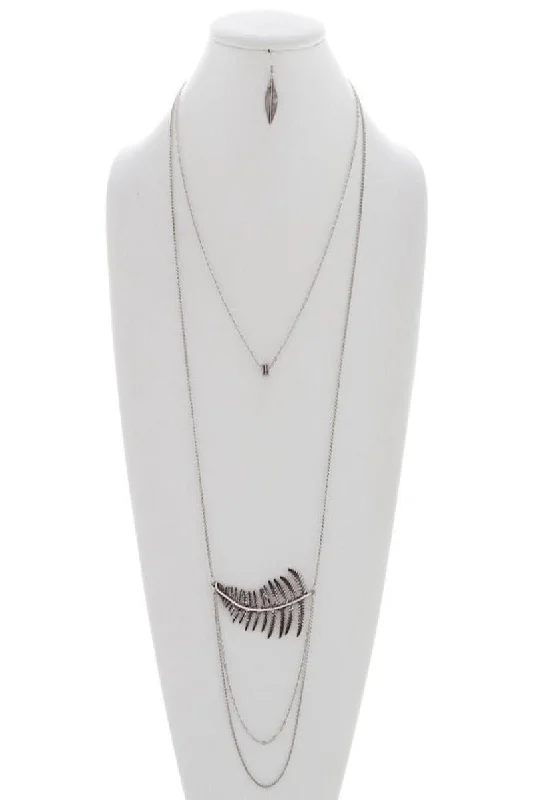 Timeless Leaf Layered Chain Necklace Set - Final Sale