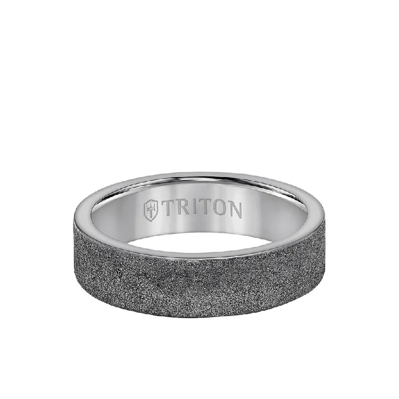 6 MM Tantalum Ring – Sandblasted Finish and Flat Edge