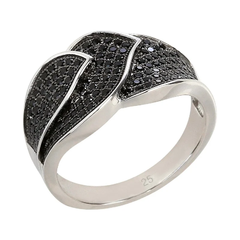 925 Sterling Silver Black Spinel Ring