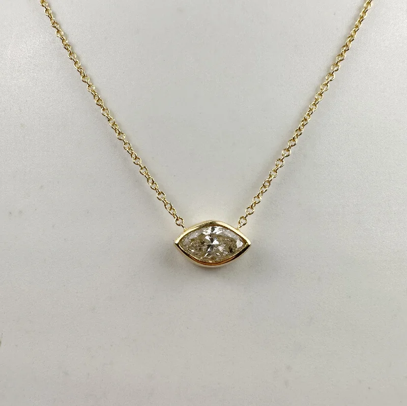 Marquise Cut Diamond Necklace