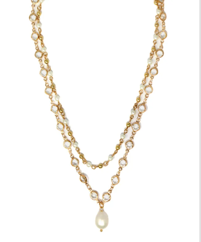 Eloise Pearl Crystal Necklace