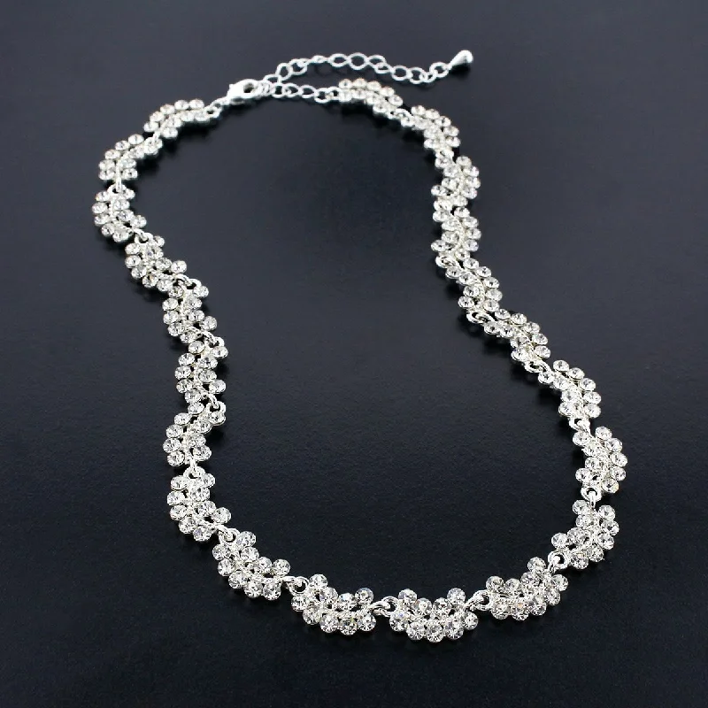 Scalloped Crystal Necklace