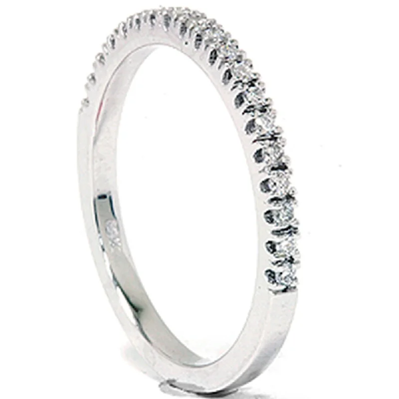 1/6ct Diamond Wedding Ring White Gold