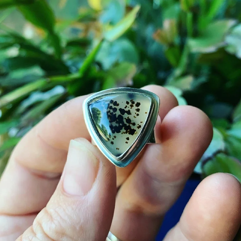 Montana Moss Agate and Sterling Silver Ring