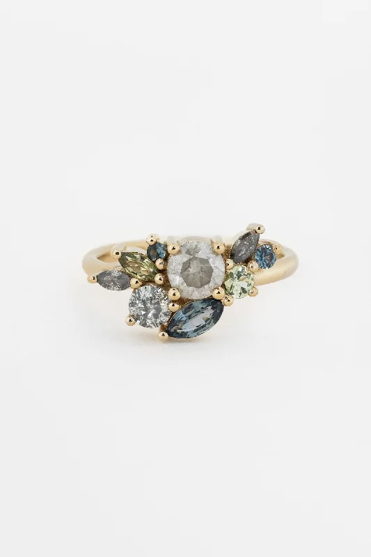 Posie Ring with 0.69ct Salt and Pepper Diamond