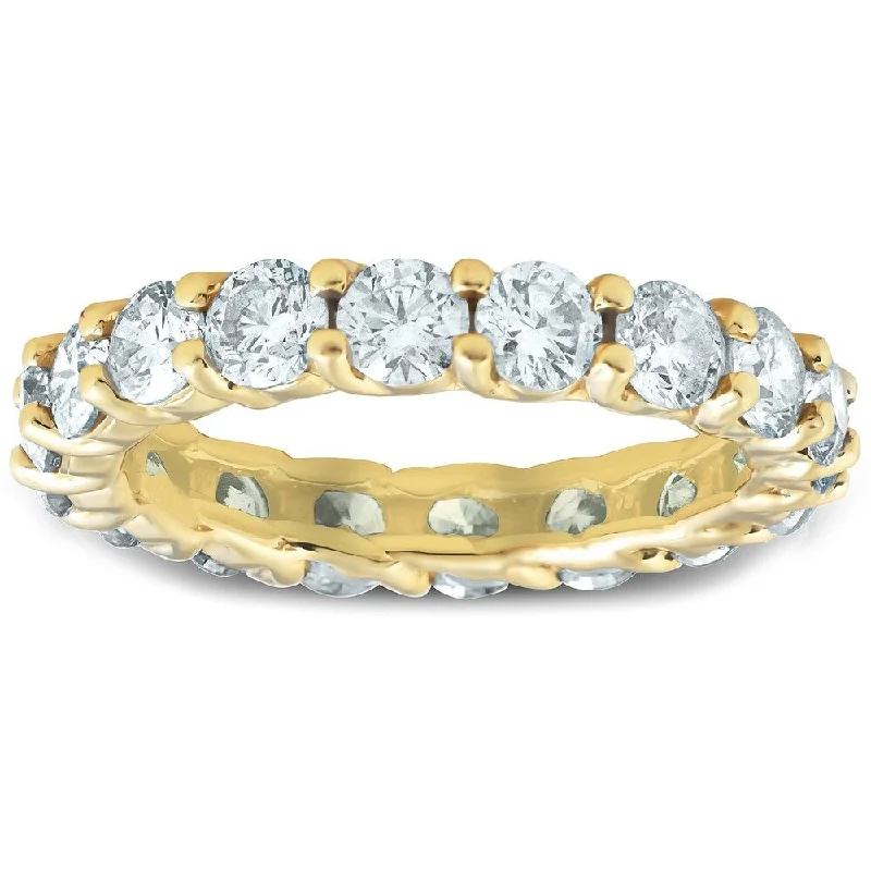 Pompeii3 14k Yellow Gold 3ct TDW Diamond Eternity Ring