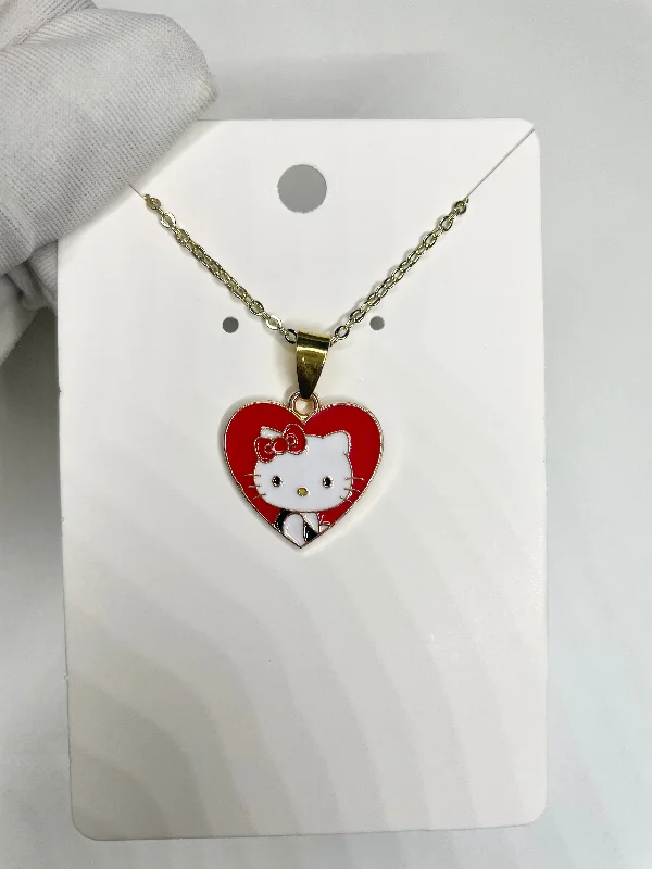 Heart hello kitty necklace