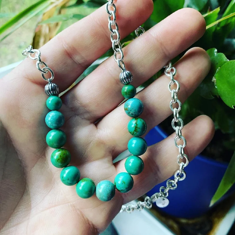 Turquoise and Sterling Silver Necklace