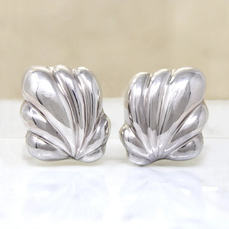 Exuberant Sterling Silver Leaf Earrings by Tiffany & Co.