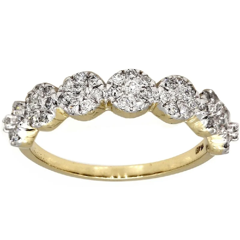 Pompeii3 10k Yellow Gold .50 Ct. TDW Diamond Wedding Ring Womens Anniversary Band