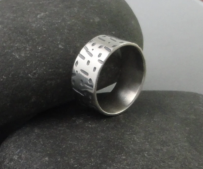 Sterling Silver "Sleet" Textured Ring