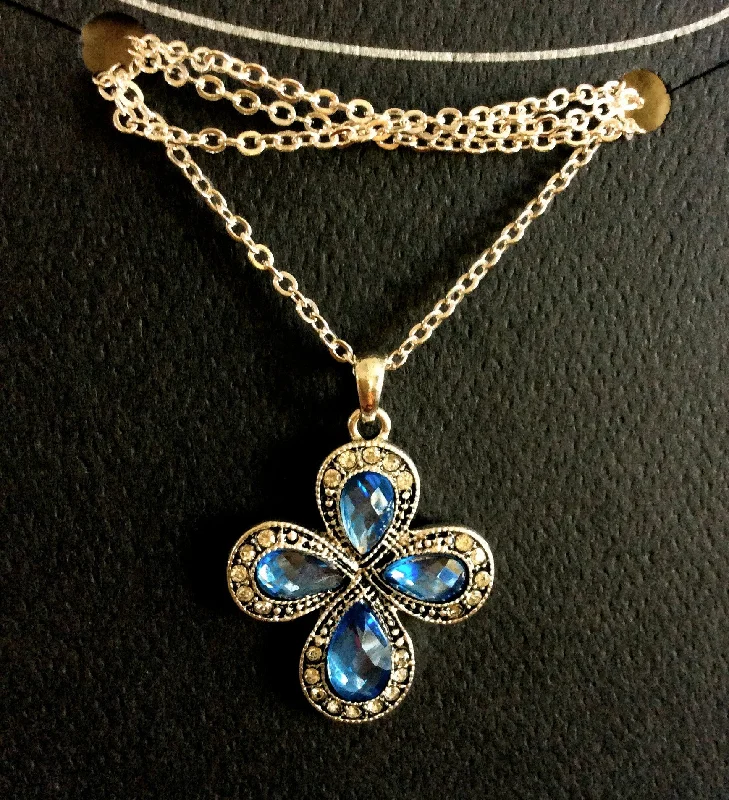 Blue Cross Necklace