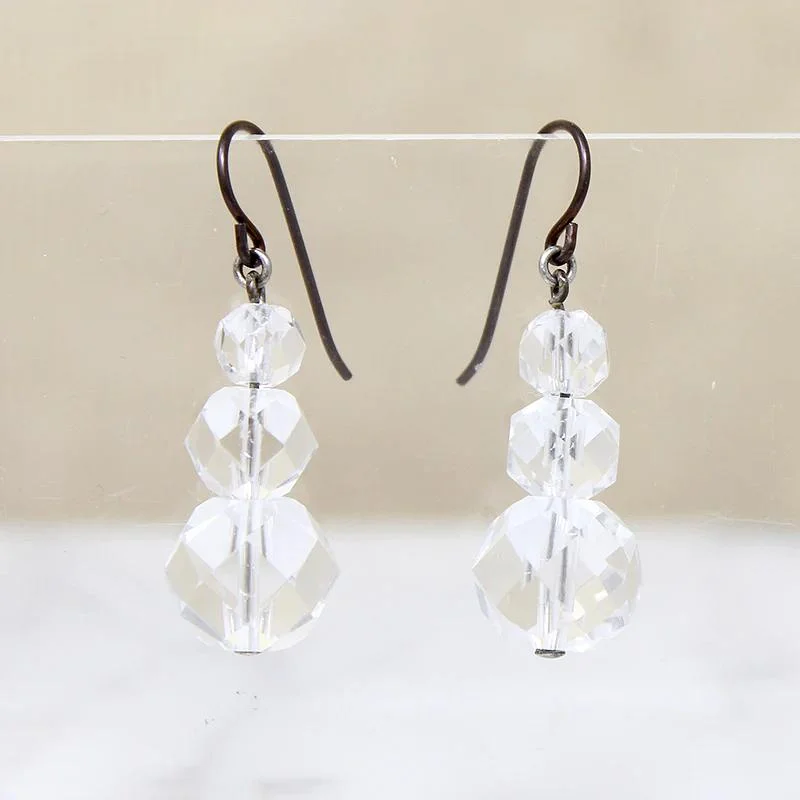 Sweet & Sparkly Art Deco Crystal Earrings