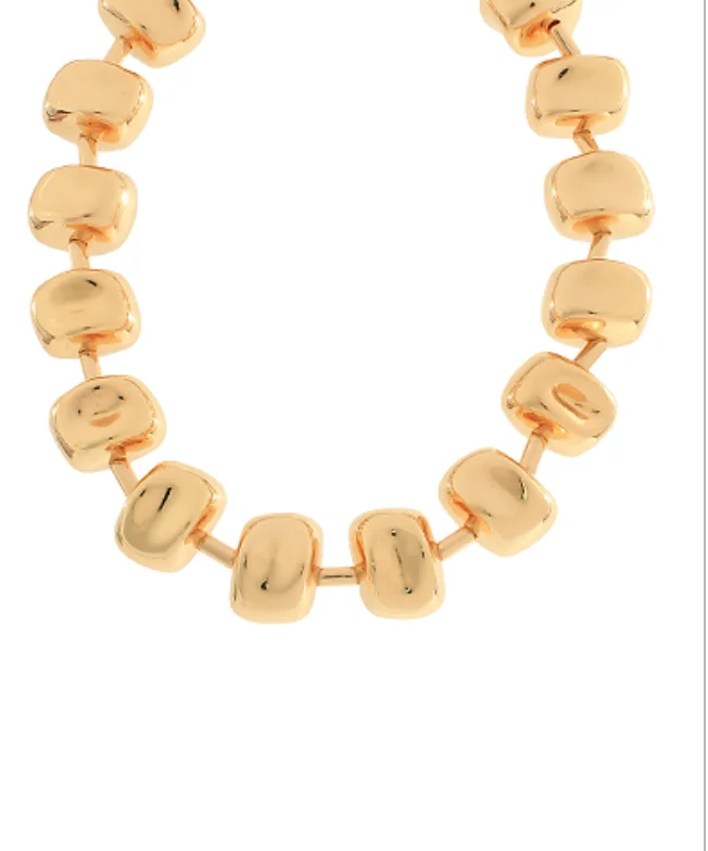 Isla Chunky Beaded Gold Necklace