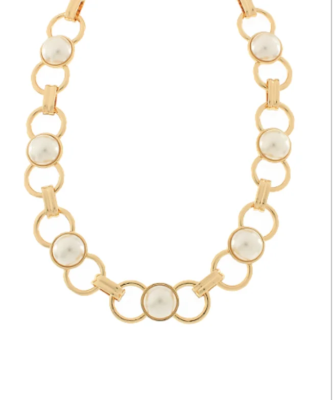 Pearl Circle Chain Necklace