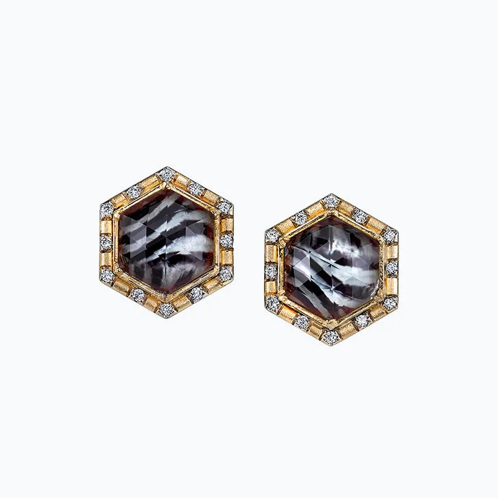 Zebra Twist Spencer Portrait Earrings