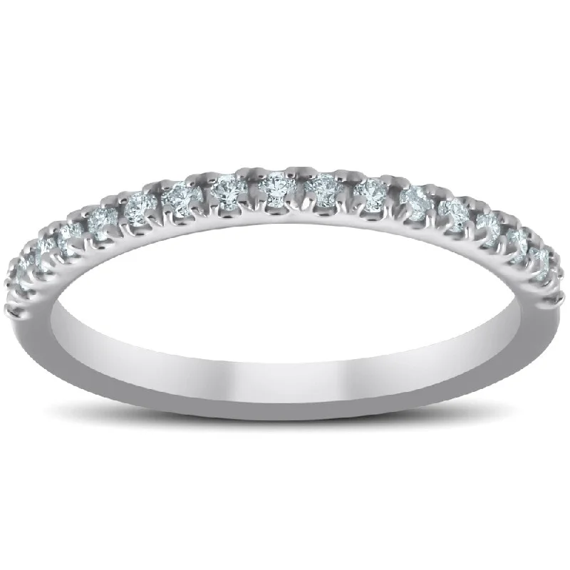 Pompeii3 Platinum 1/3 Ct TDW Diamond Wedding Ring Womens Anniversary Band