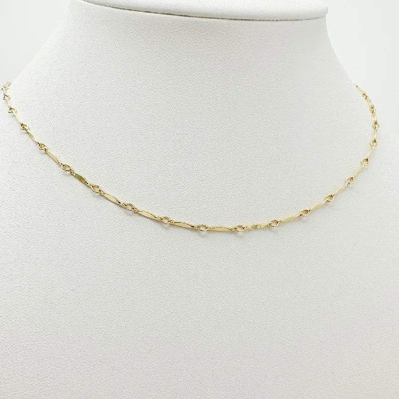 Dapped Bar Chain Necklace