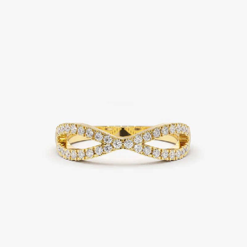 14K Gold Eternity Diamond Wedding Band