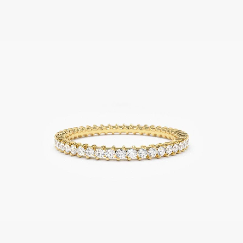 14k Full Eternity Petite Diamond Ring