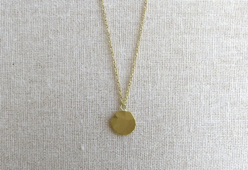 Gold Coin Shape Necklace