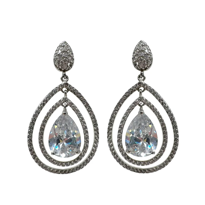 Faux Crystal Teardrop Earrings Dangle/drop By Clothes Mentor