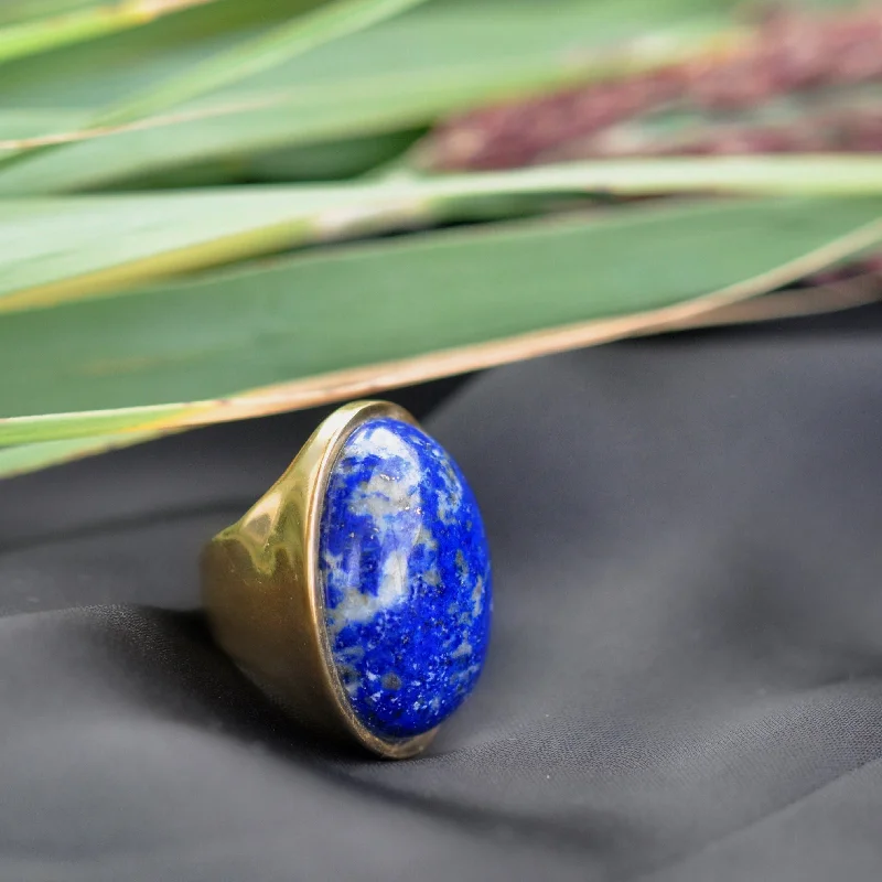 BLUE LAPIS STATEMENT RING