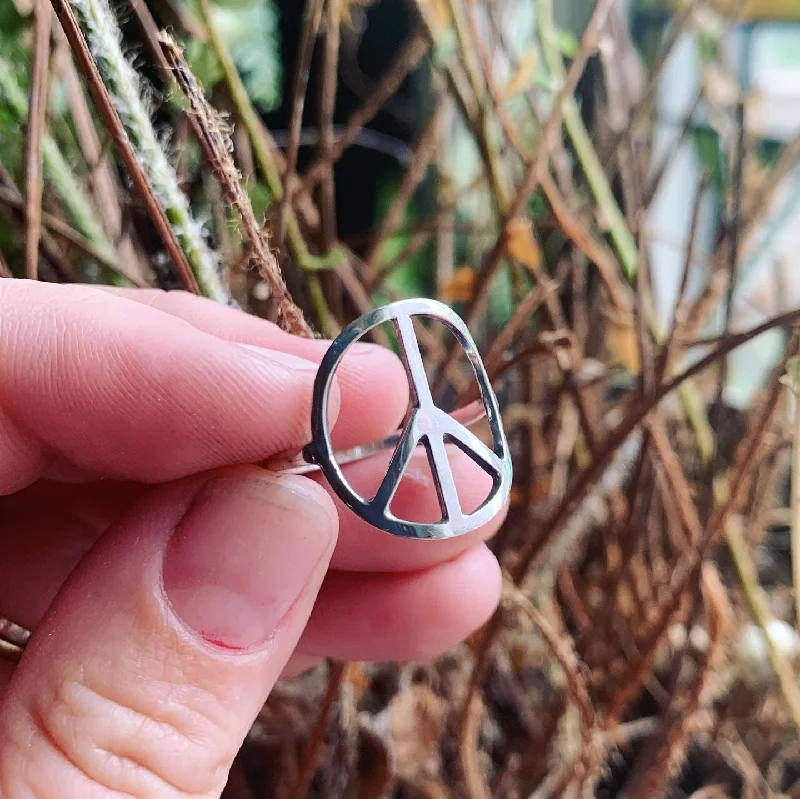 Sterling Silver Peace Ring