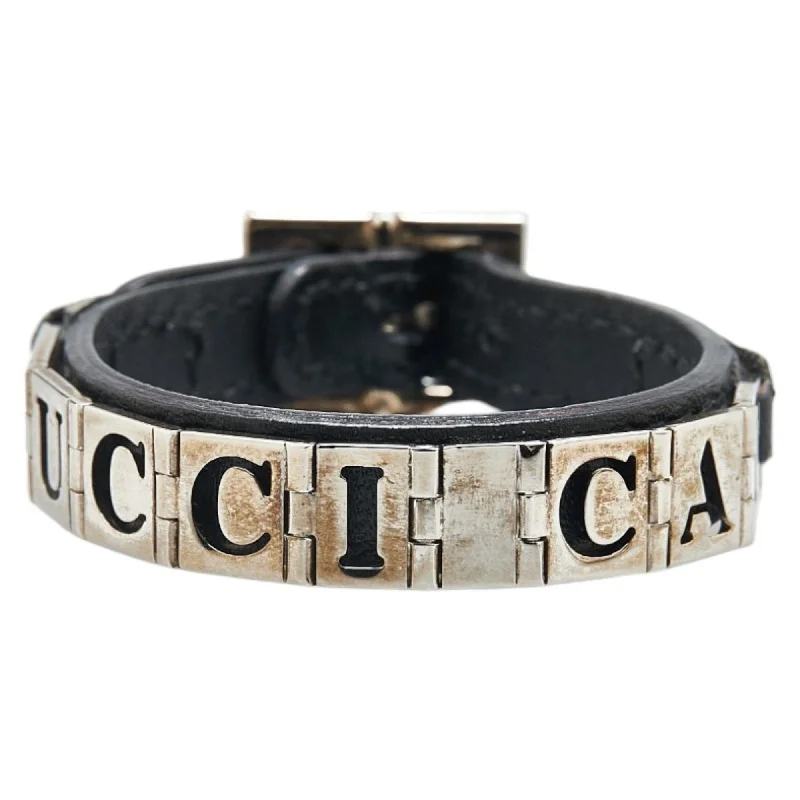 Gucci   Leather Metal Bangle (Pre-Owned)