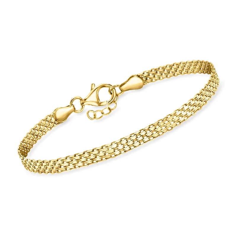 RS Pure by Ross-Simons Italian 18kt Gold Vermeil Bismark-Link Bracelet