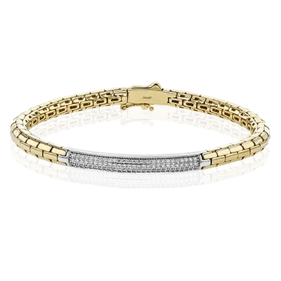 Men's Bracelet In 14k Gold With Diamonds