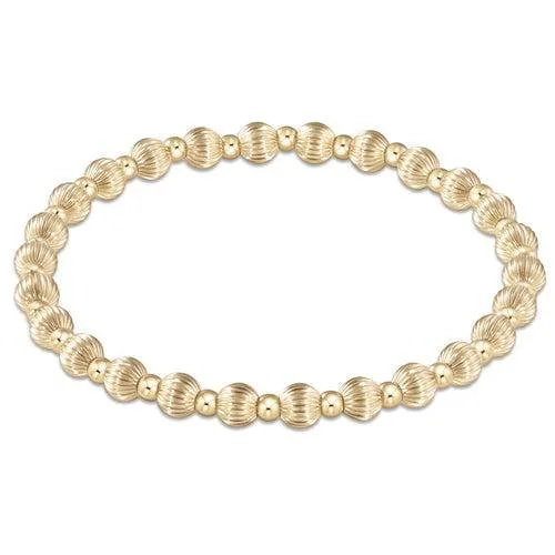 Enewton - Dignity Grateful Pattern 5mm Bead Bracelet - Gold