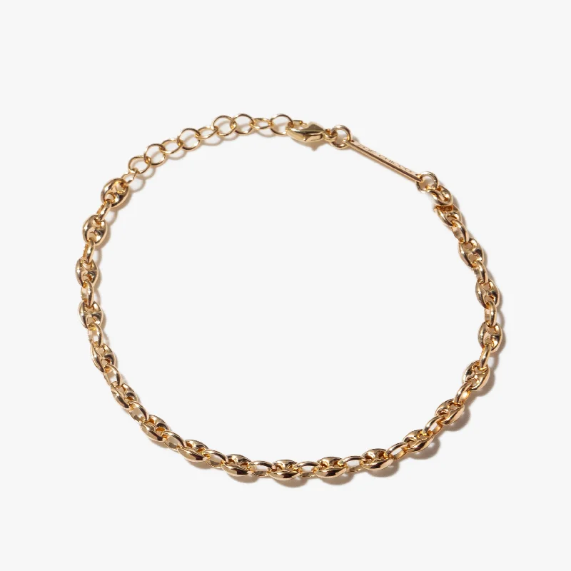 Small Puffed Mariner Chain Bracelet