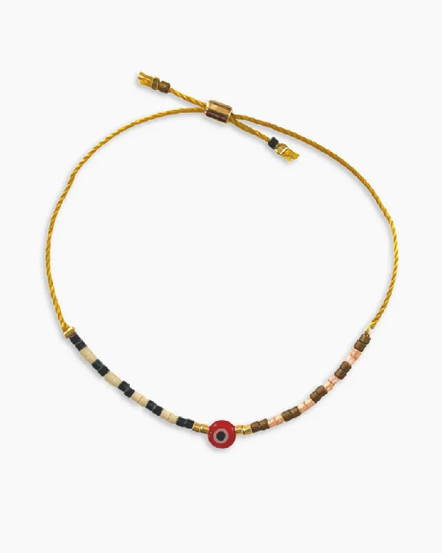 Evil Eye Bracelet - Red Multistripe