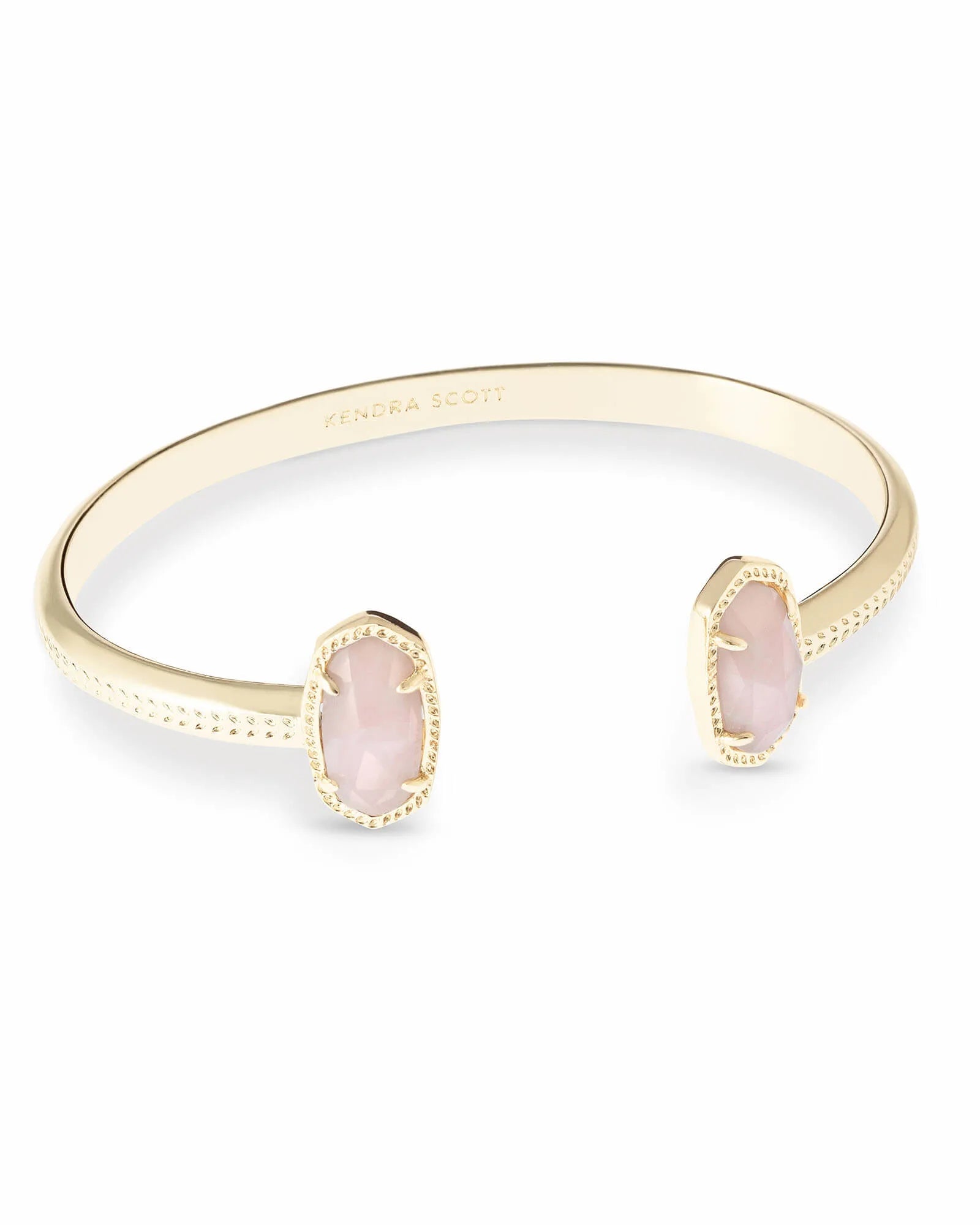 Kendra Scott - Elton Gold Cuff Bracelet - Rose Quartz