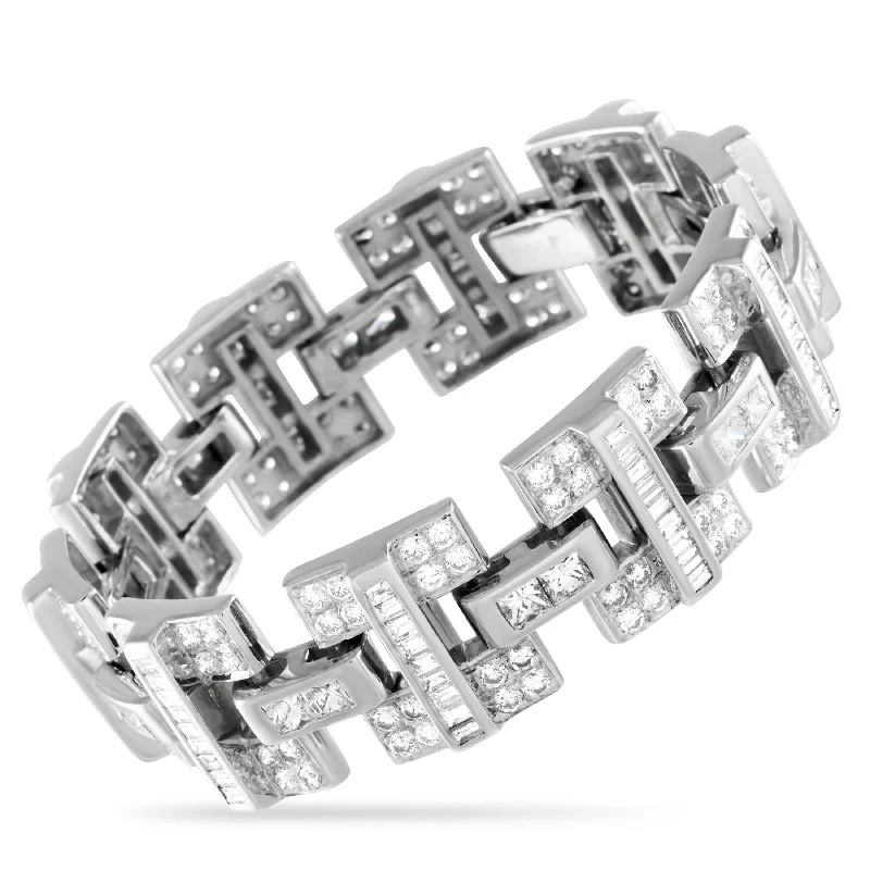 LB Exclusive 14K White Gold 18.35 ct Diamond Bracelet MF01-020525