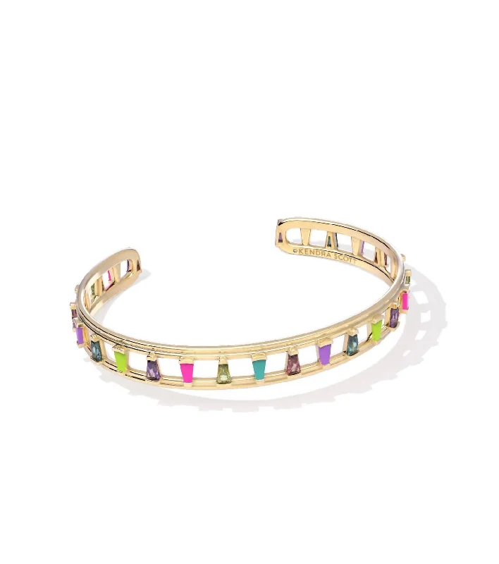 Women's Kelsey Cuff Bracelet In Gold Multi Mix