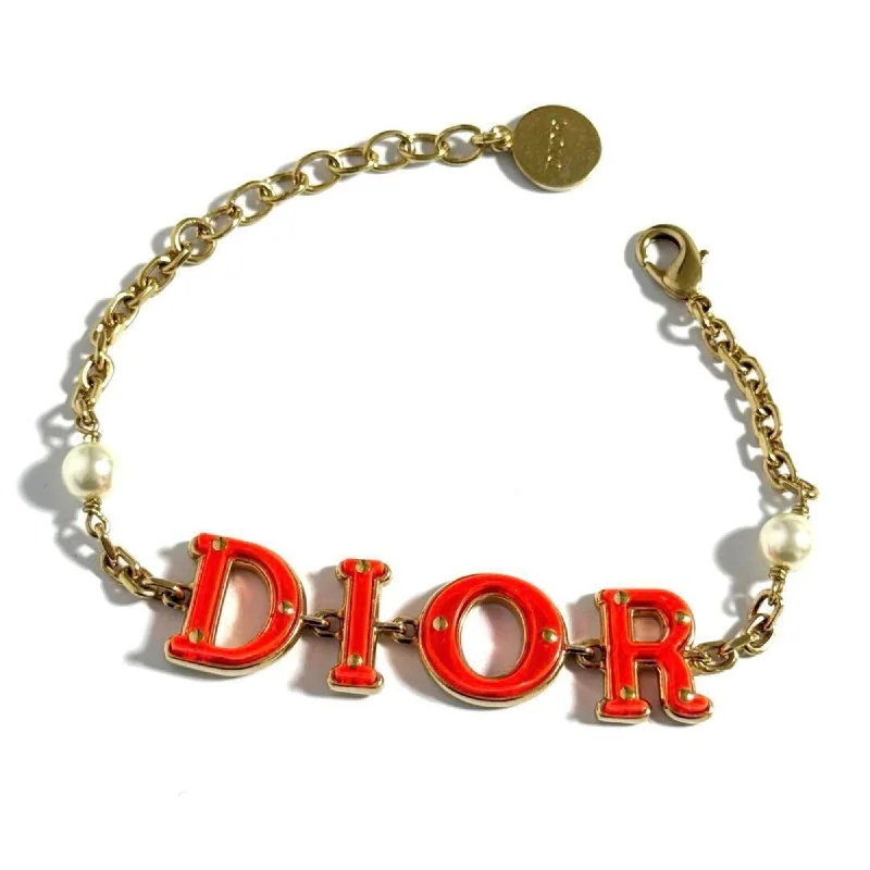 Christian Dior Artificial ivory Metal Charm Bracelet (Pre-Owned)