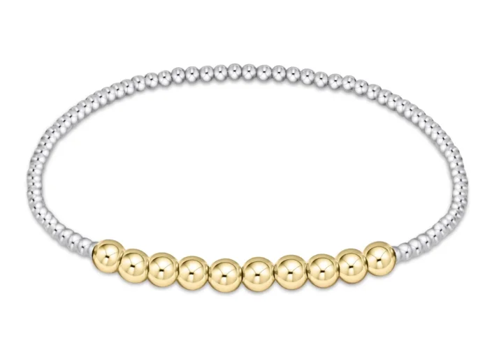 E Newton Classic Beaded Bliss Bracelet - Mixed Metal