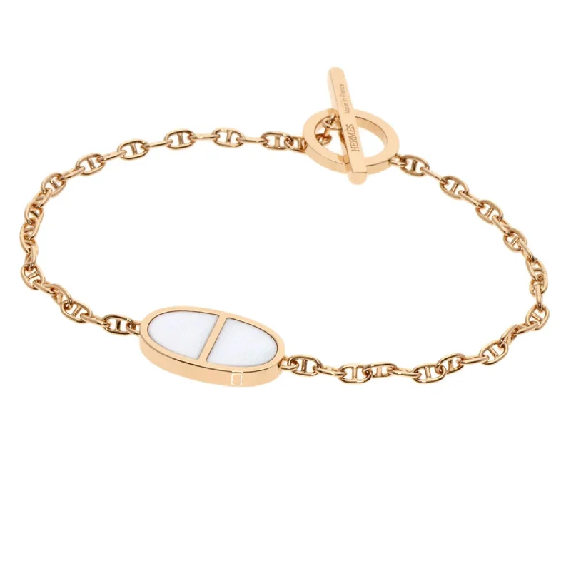 Hermes pink  (18K) Charm Bracelet (Pre-Owned)