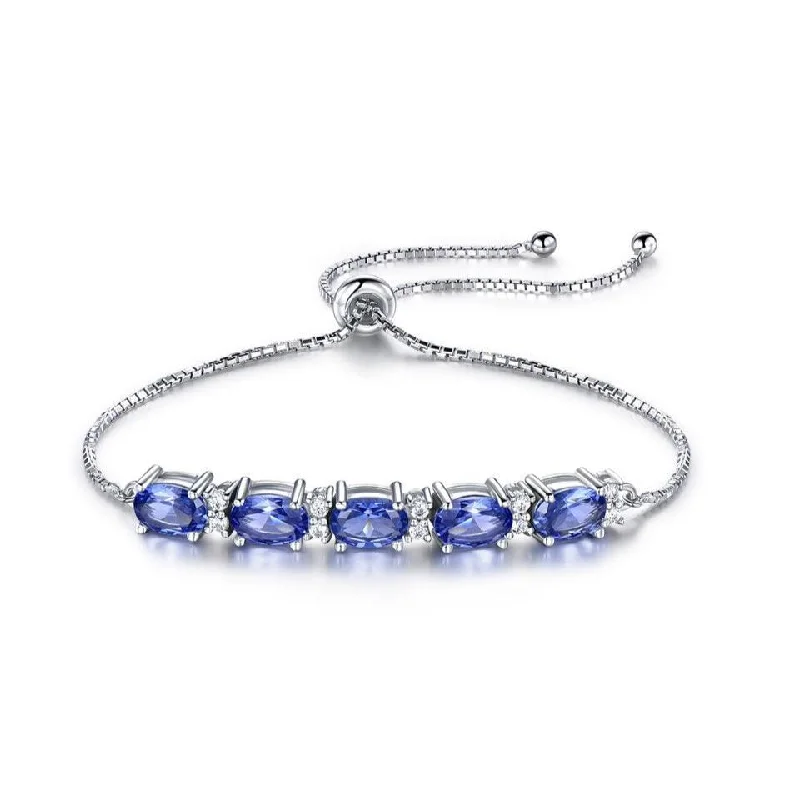 Romantic Aquamarine Oval Cut Bracelet